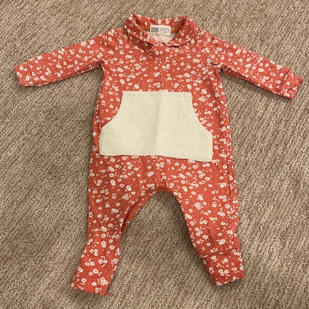Thimble (boutique brand) cute romper coral 6-12 mos